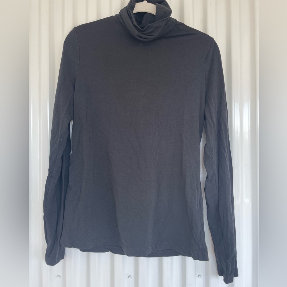 Lands' End Classic Black long sleeve turtle neck